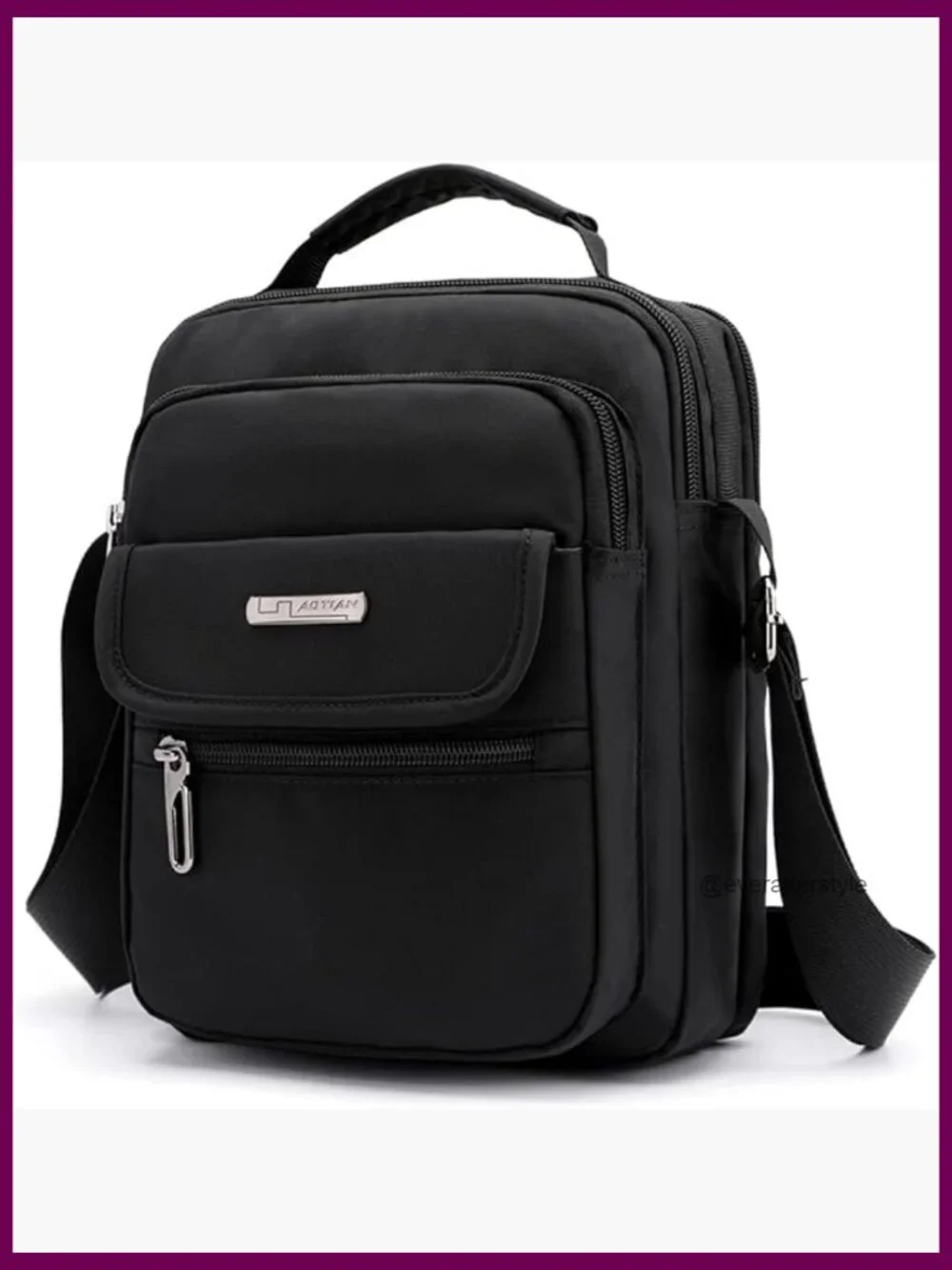 Men's Nylon Messenger Bag Crossbody Shoulder Bag Waterproof Lightweight Travel
